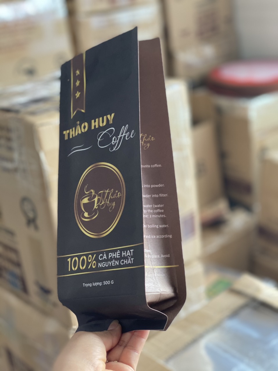 Sử dụng in túi giấy đựng cà phê hiện nay giúp quảng bá thương hiệu sản phẩm
